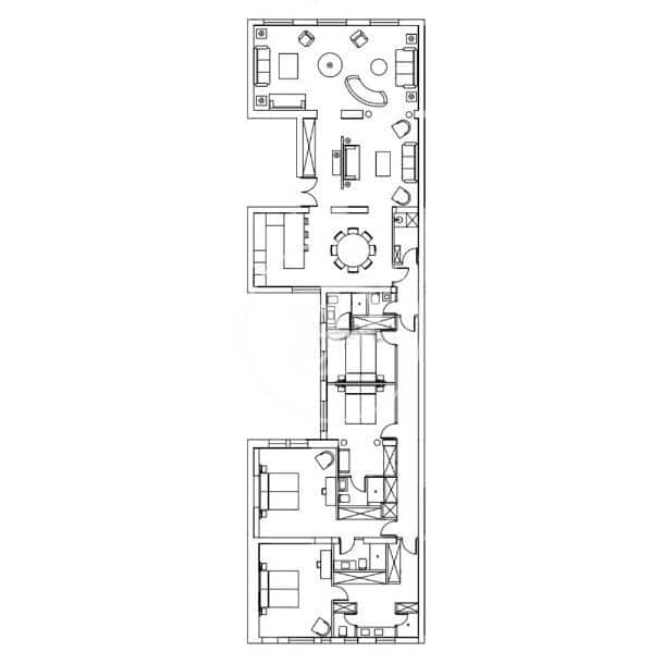4 slaapkamer Appartement te huur in Madrid stad - € 18.500 (Ref: 9069074)