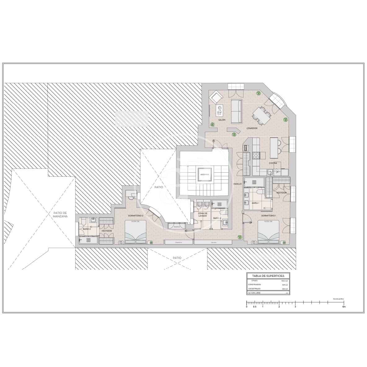 2 soveværelse Lejlighed til salg i Madrid by - € 1.699.000 (Ref: 9081799)