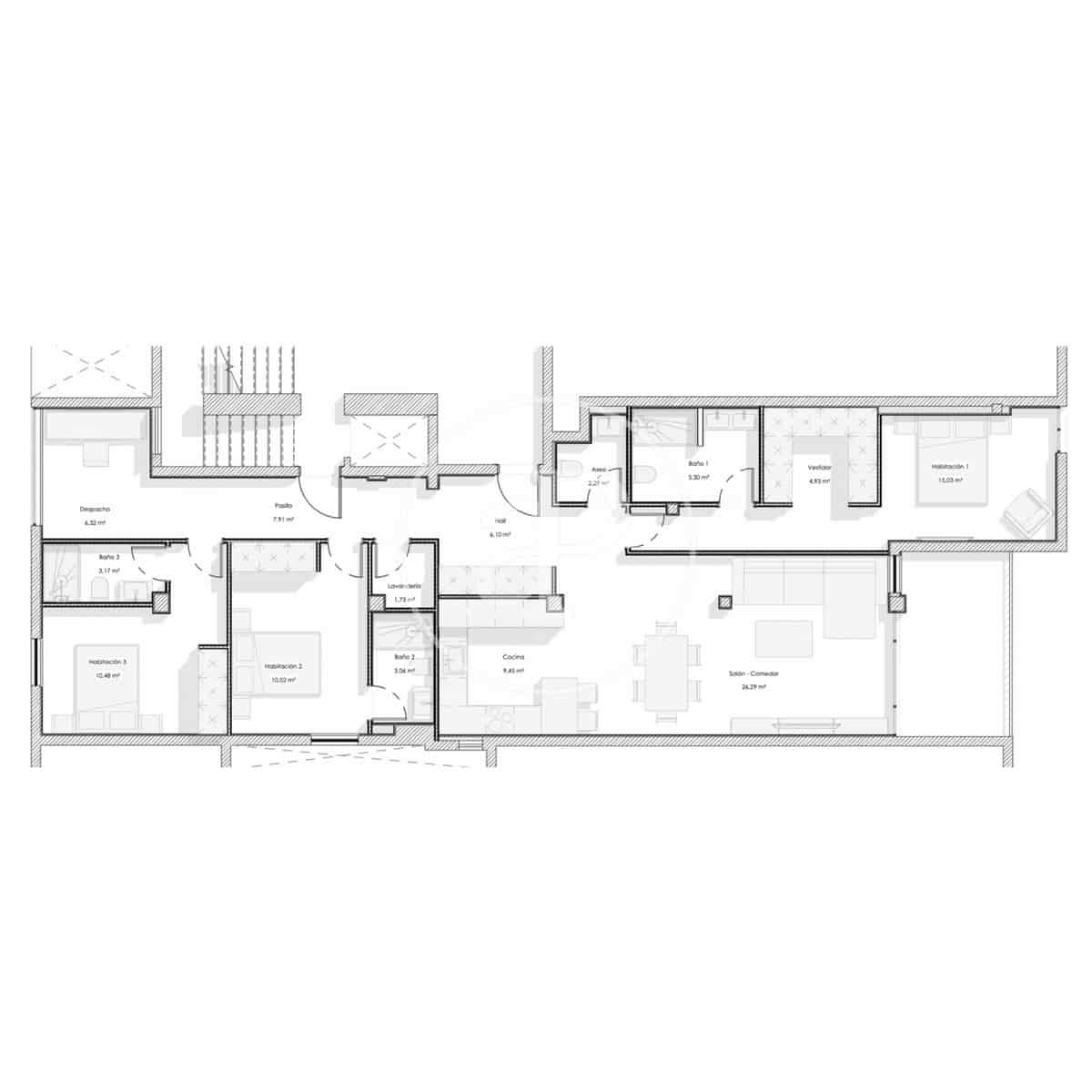 3 soveværelse Lejlighed til salg i Madrid by - € 1.575.000 (Ref: 9091860)