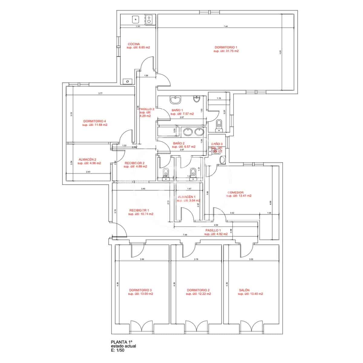 4 soveværelse Lejlighed til salg i Madrid by - € 1.795.000 (Ref: 9104869)