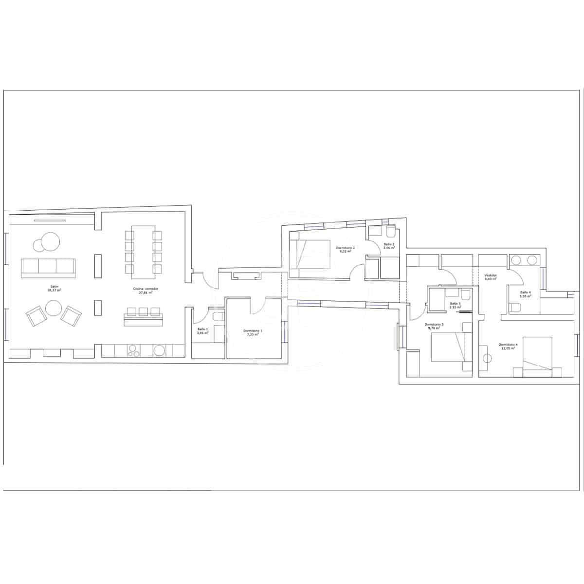 4 soverom Leilighet til salgs i Madrid by - € 1 335 000 (Ref: 9112574)