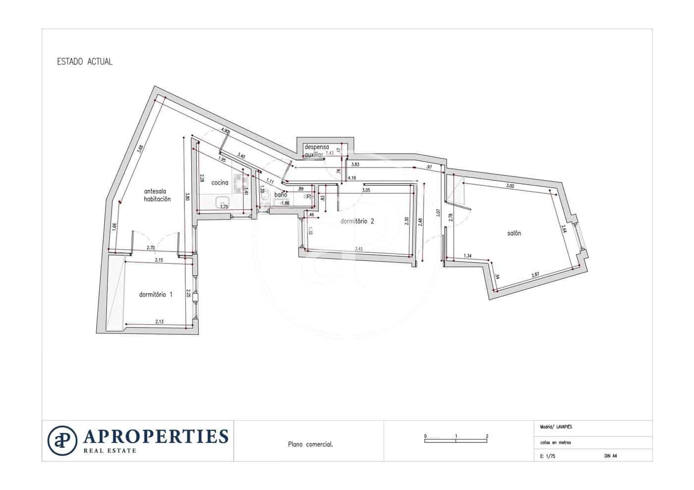2 soveværelse Lejlighed til salg i Madrid by - € 565.000 (Ref: 9126122)