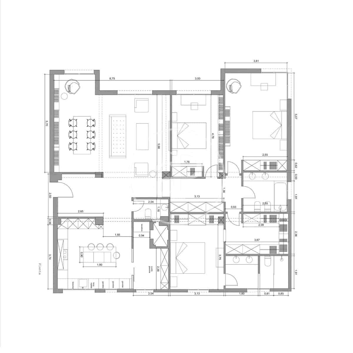 3 soveværelse Lejlighed til leje i Madrid by - € 5.000 (Ref: 9137387)