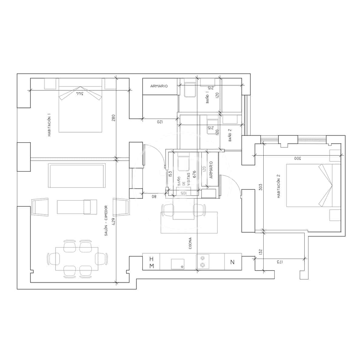 2 soveværelse Lejlighed til salg i Madrid by - € 845.000 (Ref: 9164018)