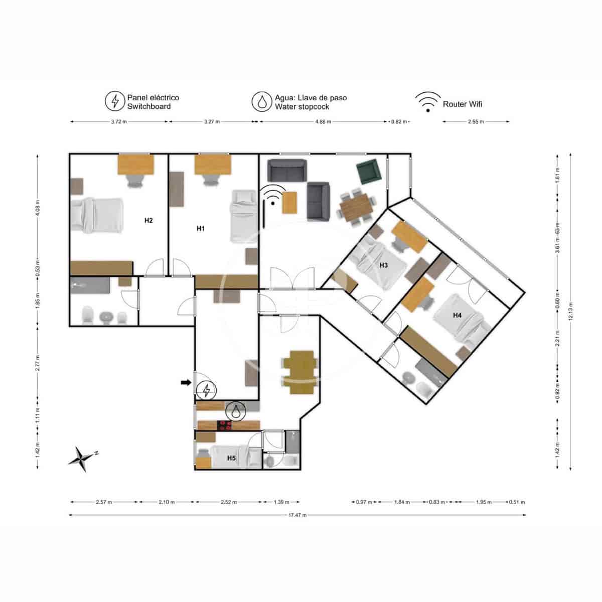 5 sovrum Lägenhet till salu i Madrid stad - 1 690 000 € (Ref: 9183879)