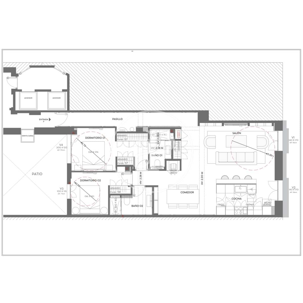 2 soveværelse Lejlighed til salg i Madrid by - € 1.859.000 (Ref: 9187180)