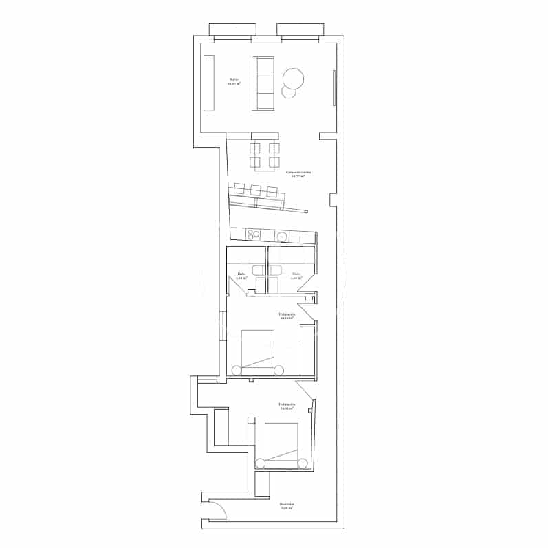 2 soverom Leilighet til salgs i Madrid by - € 1 129 000 (Ref: 9196174)