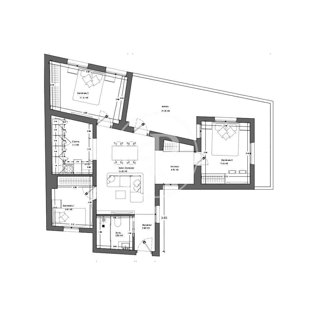 3 soverom Leilighet til salgs i Madrid by - € 870 000 (Ref: 9202637)