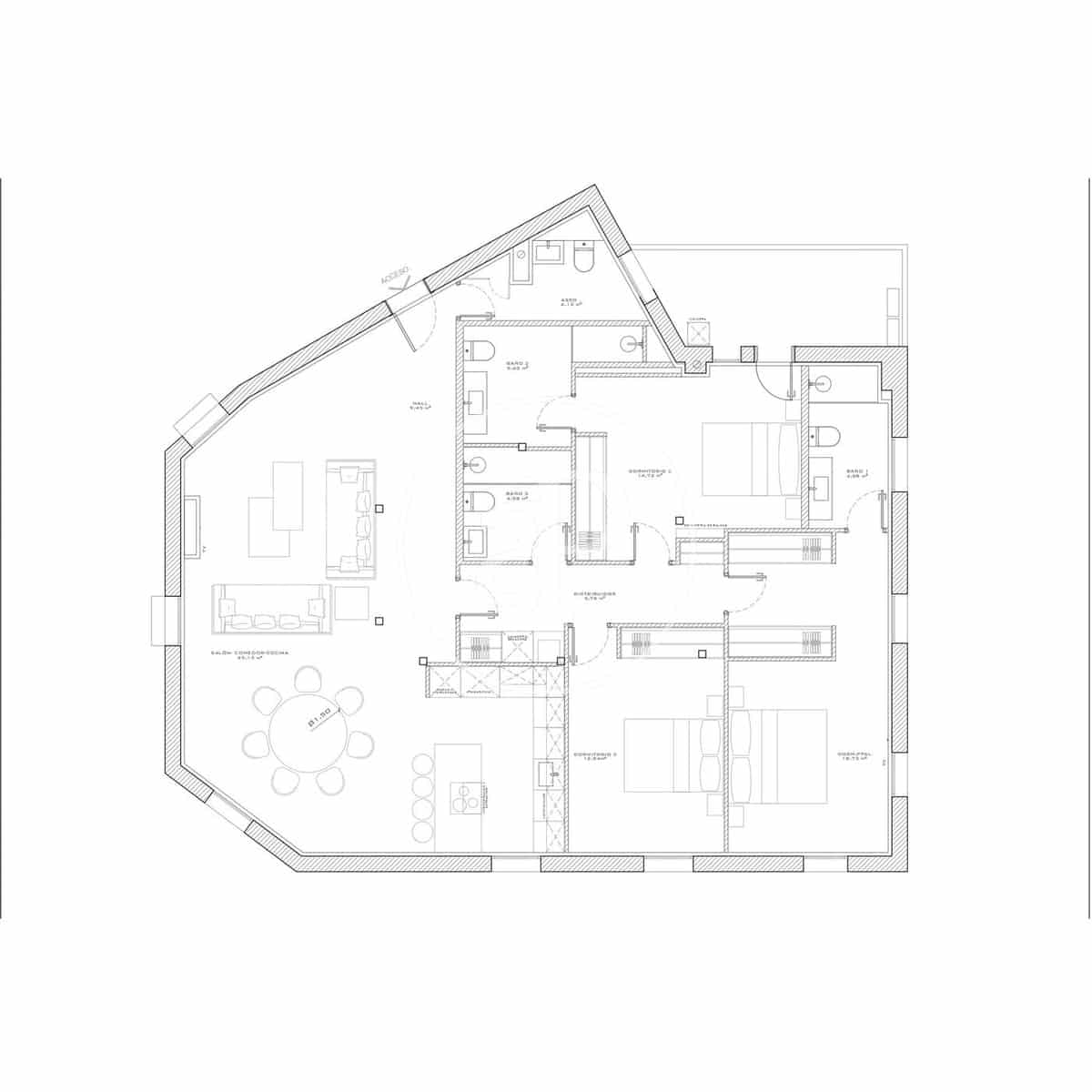 3 soveværelse Lejlighed til salg i Madrid by - € 2.150.000 (Ref: 9202640)