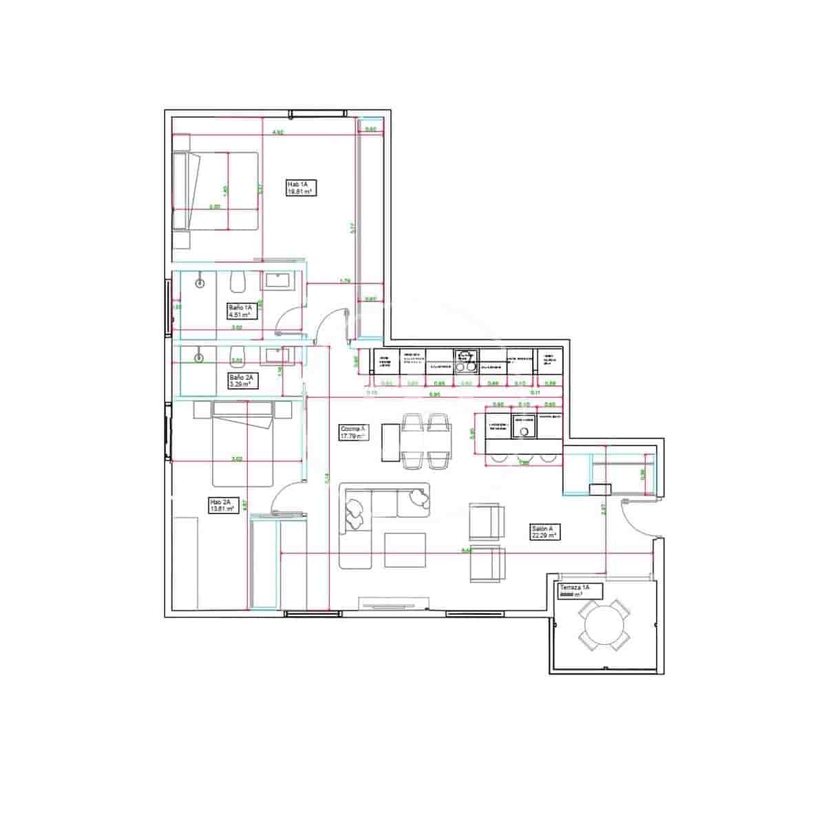 2 soveværelse Lejlighed til salg i Madrid by - € 1.200.000 (Ref: 9276340)
