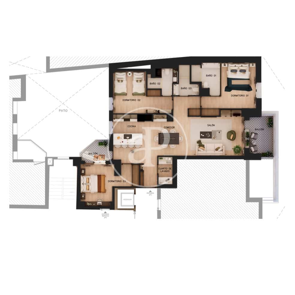 3 sypialnia Apartament na sprzedaż w Miasto Madryt - 2 139 000 € (Ref: 9291566)