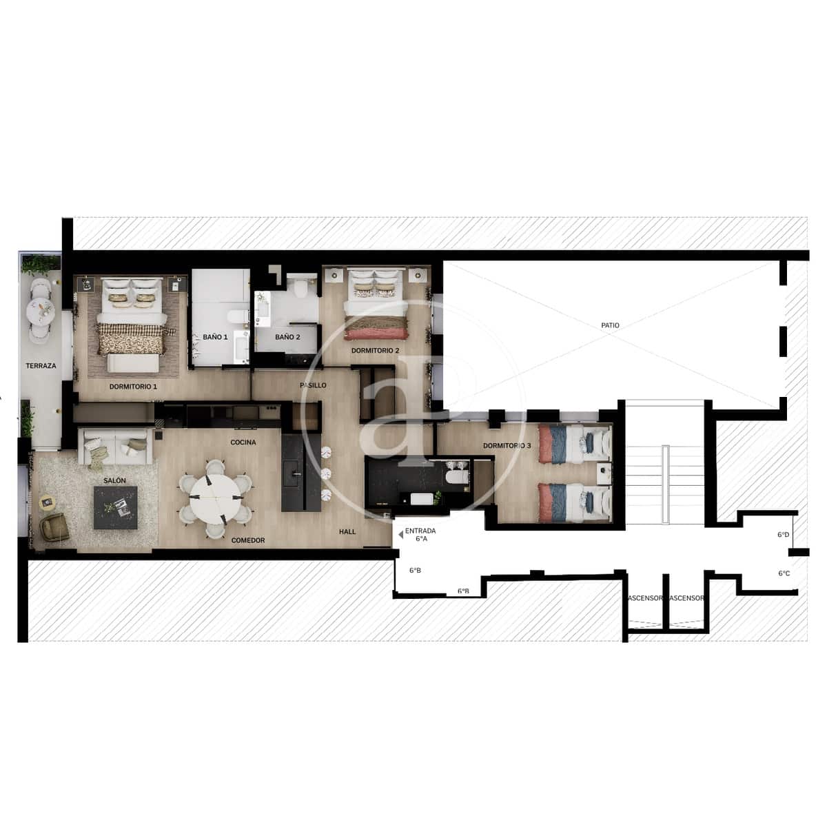 3 camera da letto Appartamento in vendita in Madrid citta - 1.649.000 € (Rif: 9291586)