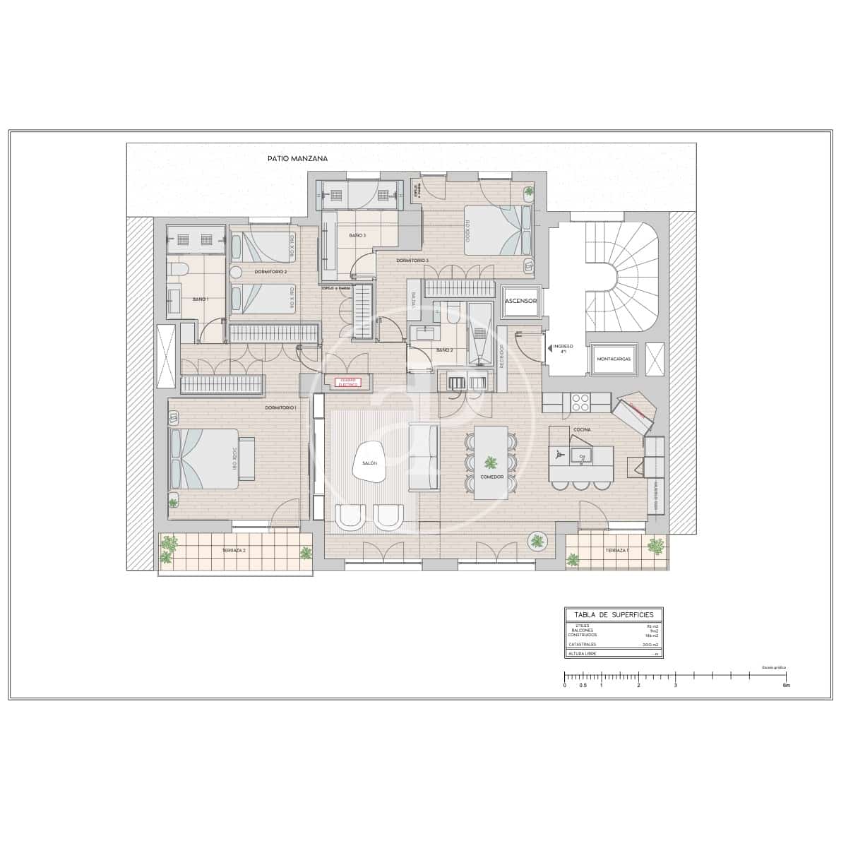 3 soveværelse Lejlighed til salg i Madrid by - € 2.409.000 (Ref: 9291587)