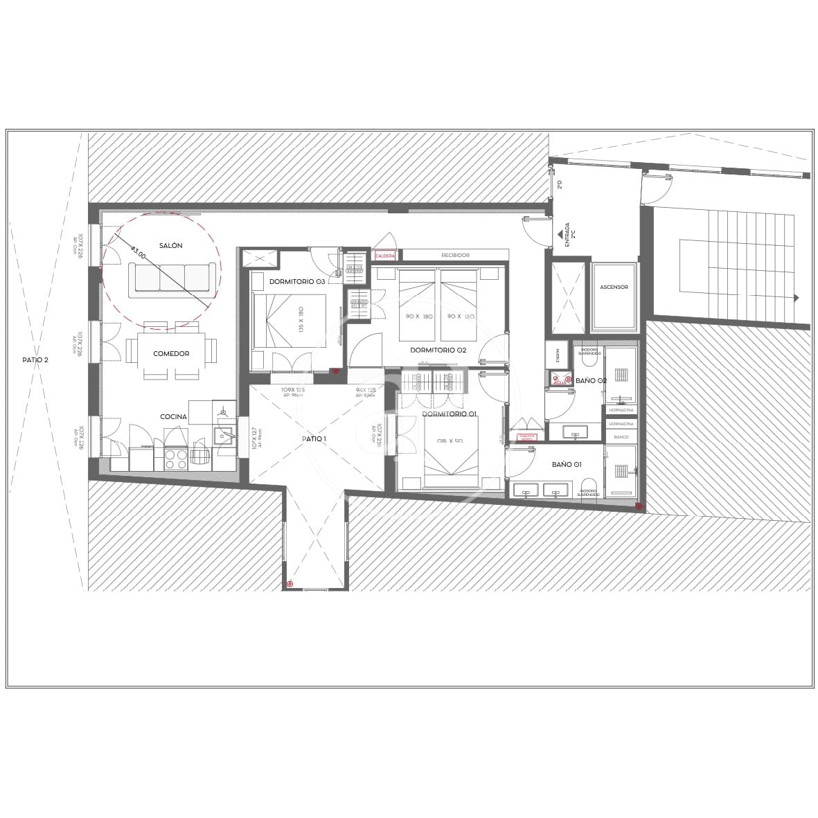 3 sovrum Lägenhet till salu i Madrid stad - 1 769 000 € (Ref: 9291589)