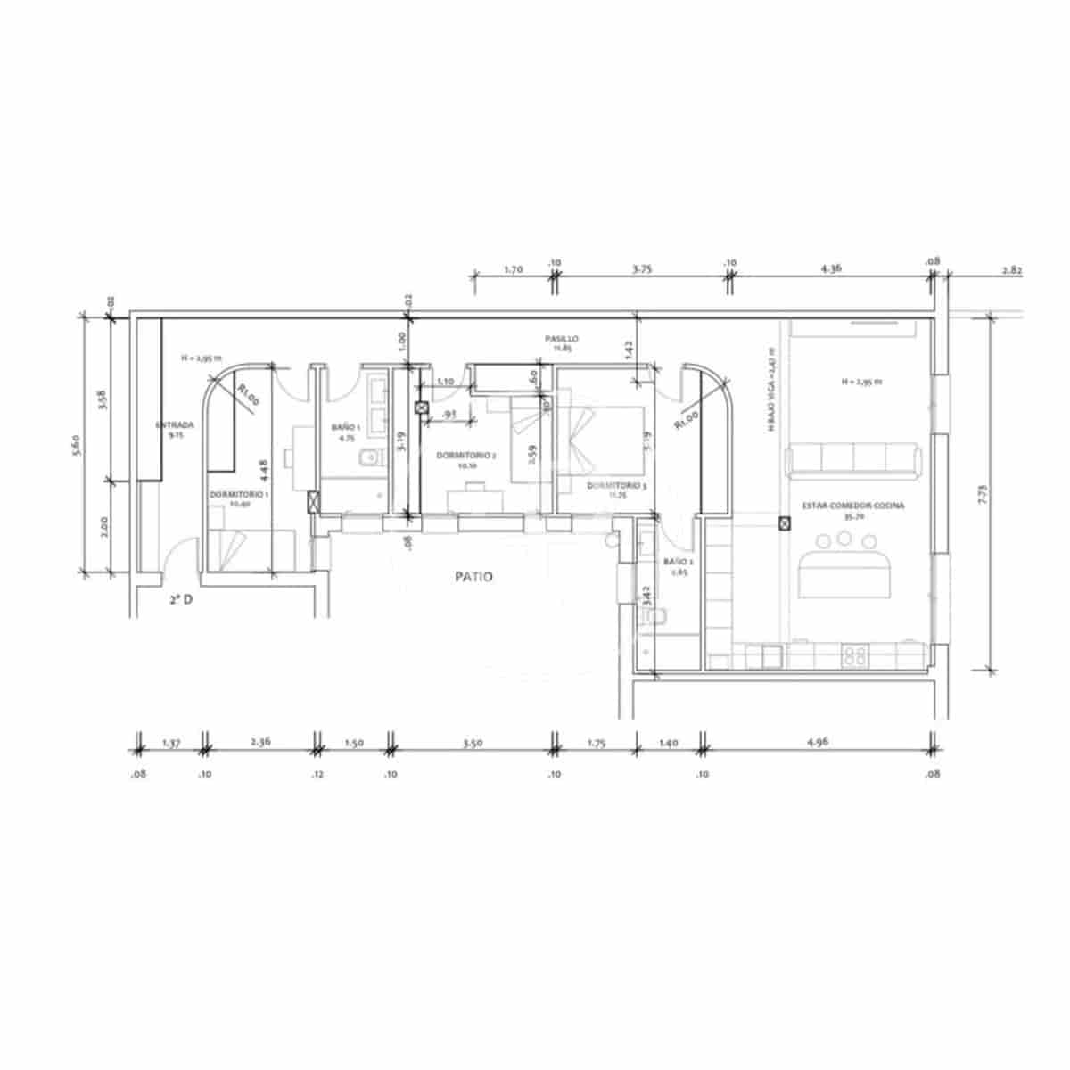 3 soveværelse Lejlighed til leje i Madrid by med garage - € 3.500 (Ref: 9291606)