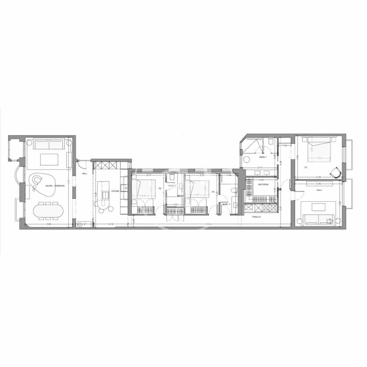 3 soveværelse Lejlighed til salg i Madrid by - € 2.700.000 (Ref: 9294565)