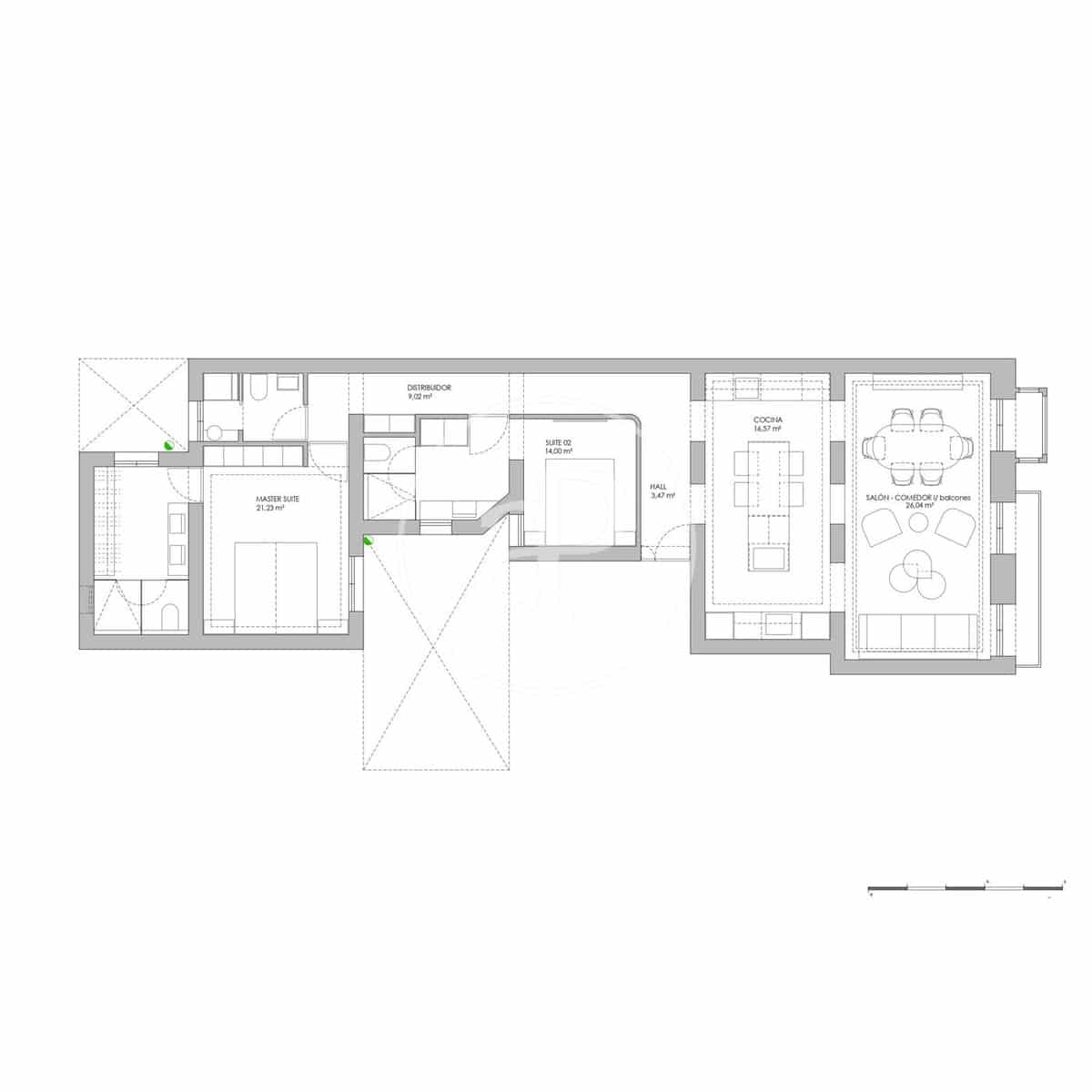 2 sypialnia Apartament na sprzedaż w Miasto Madryt - 1 385 000 € (Ref: 9312885)