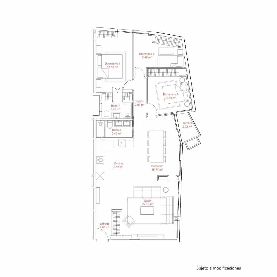 3 soverom Leilighet til salgs i Madrid by med svømmebasseng - € 1 350 000 (Ref: 9317859)