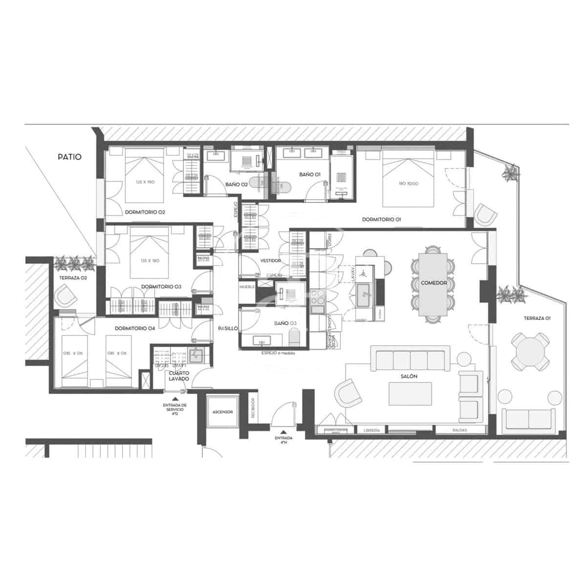 4 chambre Appartement à vendre à Madrid ville - 2 320 000 € (Ref: 9330651)