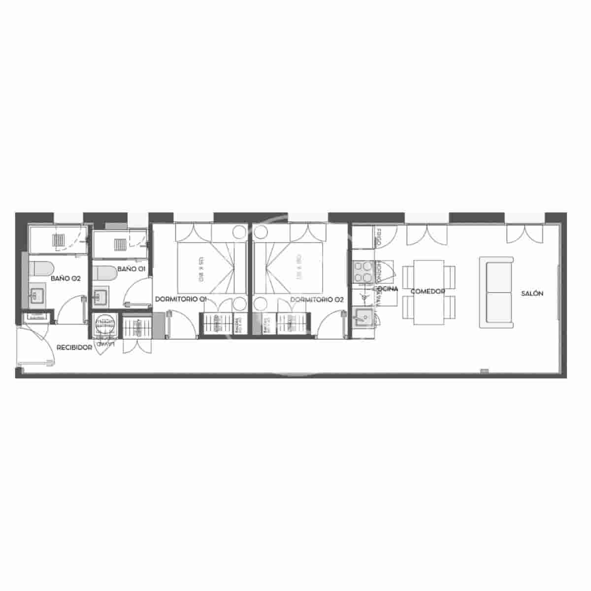 2 slaapkamer Appartement te koop in Madrid stad - € 929.000 (Ref: 9341209)