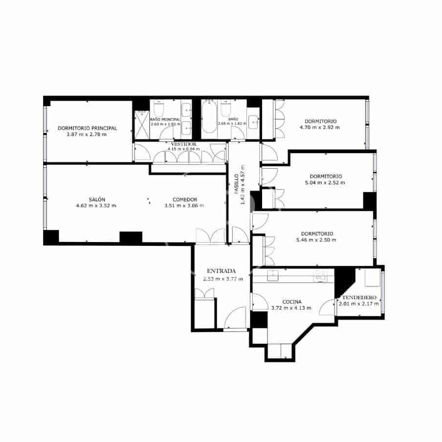 4 camera da letto Appartamento in vendita in Madrid citta con piscina - 895.000 € (Rif: 9347364)