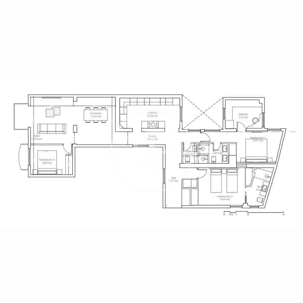 2 chambre Appartement à vendre à Madrid ville - 1 550 000 € (Ref: 9349559)