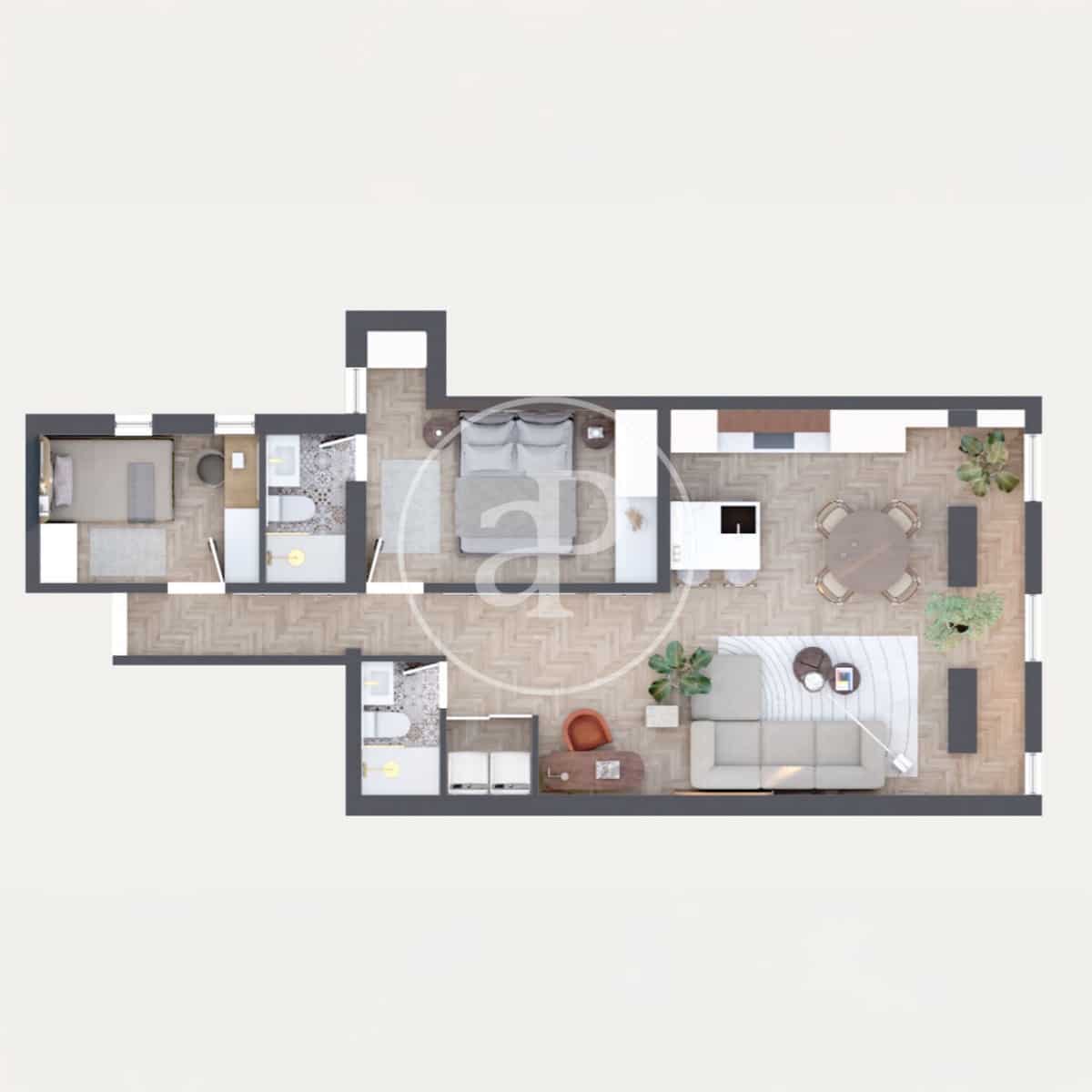 2 sovrum Lägenhet till salu i Madrid stad - 965 000 € (Ref: 9367515)