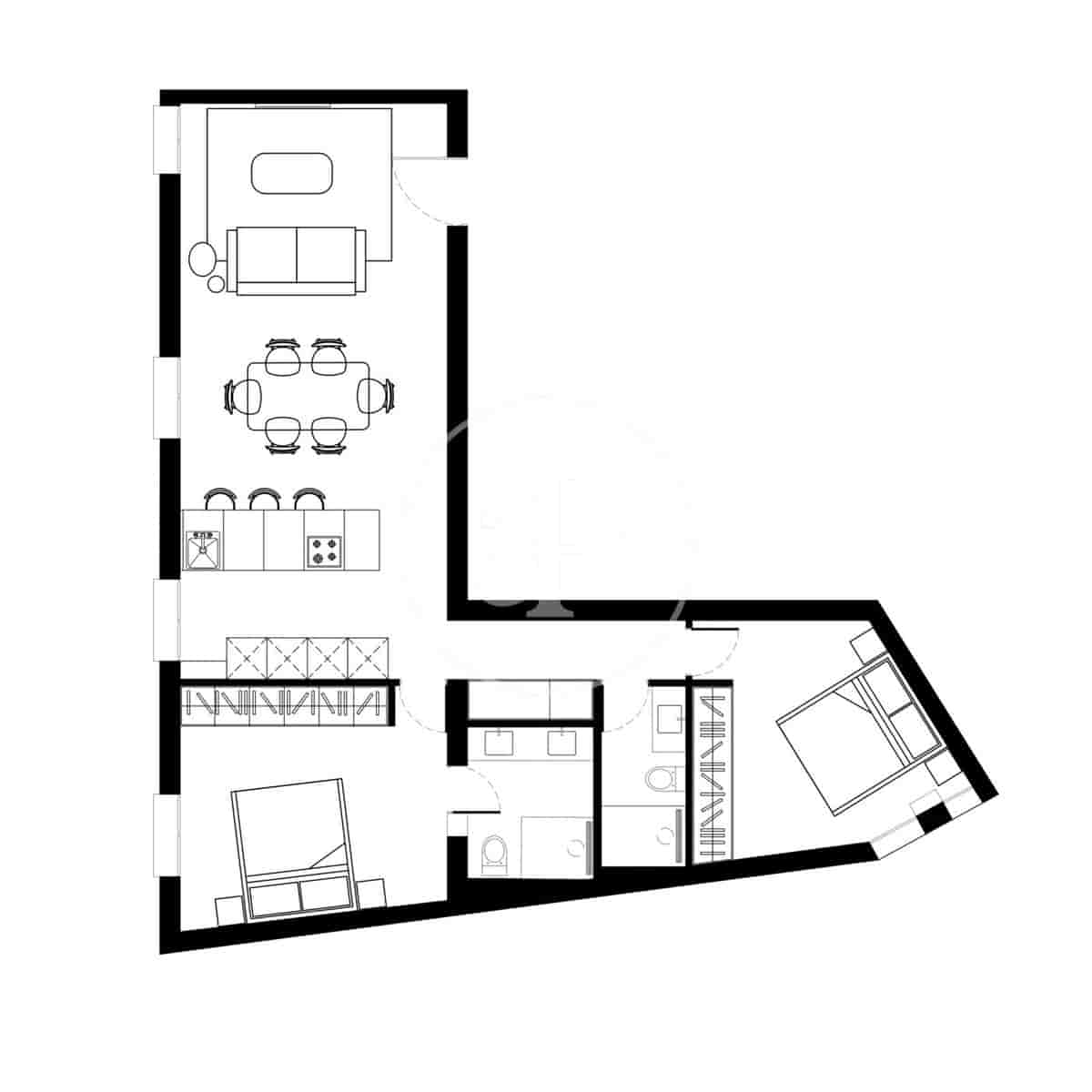 2 sypialnia Apartament na sprzedaż w Miasto Madryt - 1 190 000 € (Ref: 9382852)