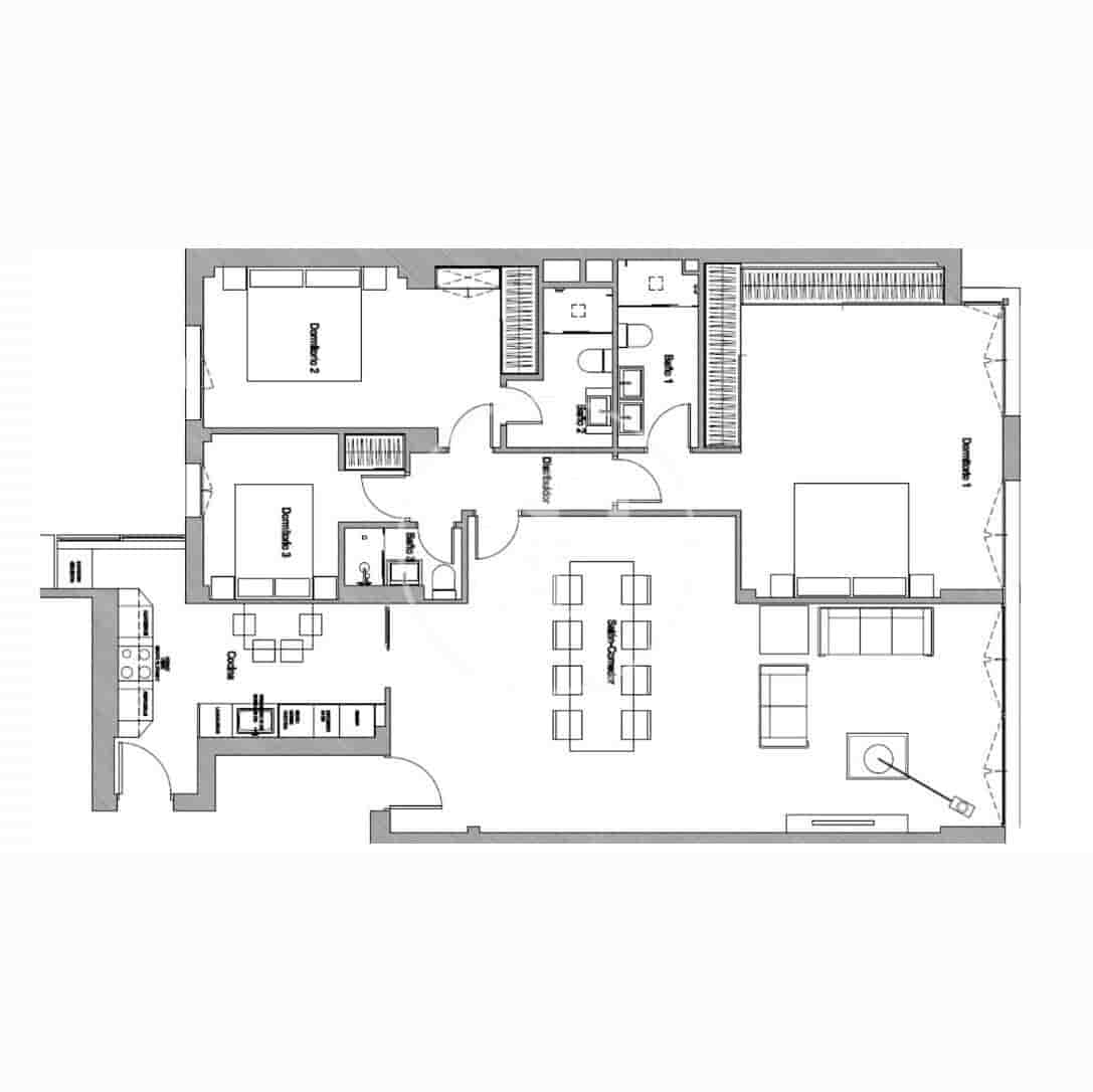 Apartamento de 3 habitaciones en Madrid ciudad en venta - 3.200.000 € (Ref: 9398495)