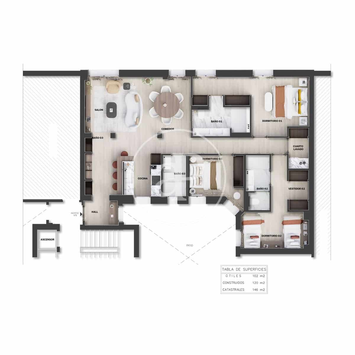 3 sypialnia Apartament na sprzedaż w Miasto Madryt - 1 519 000 € (Ref: 9398504)