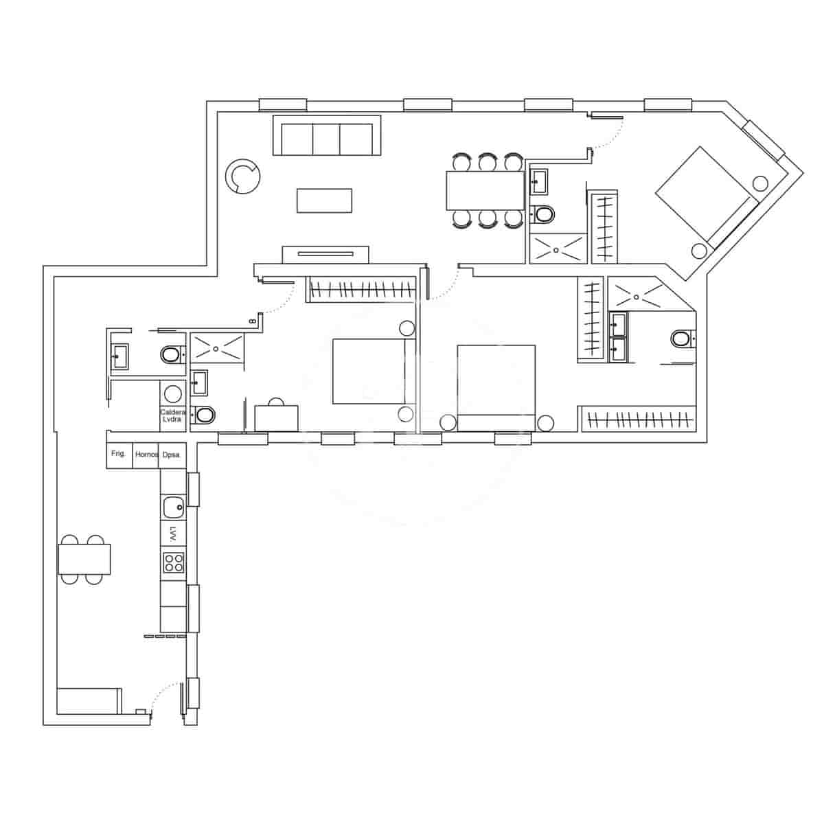 3 soveværelse Lejlighed til salg i Madrid by - € 1.190.000 (Ref: 9401057)