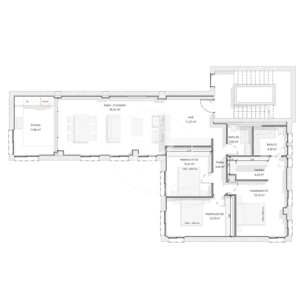 3 slaapkamer Appartement te koop in Madrid stad - € 1.380.000 (Ref: 9406874)