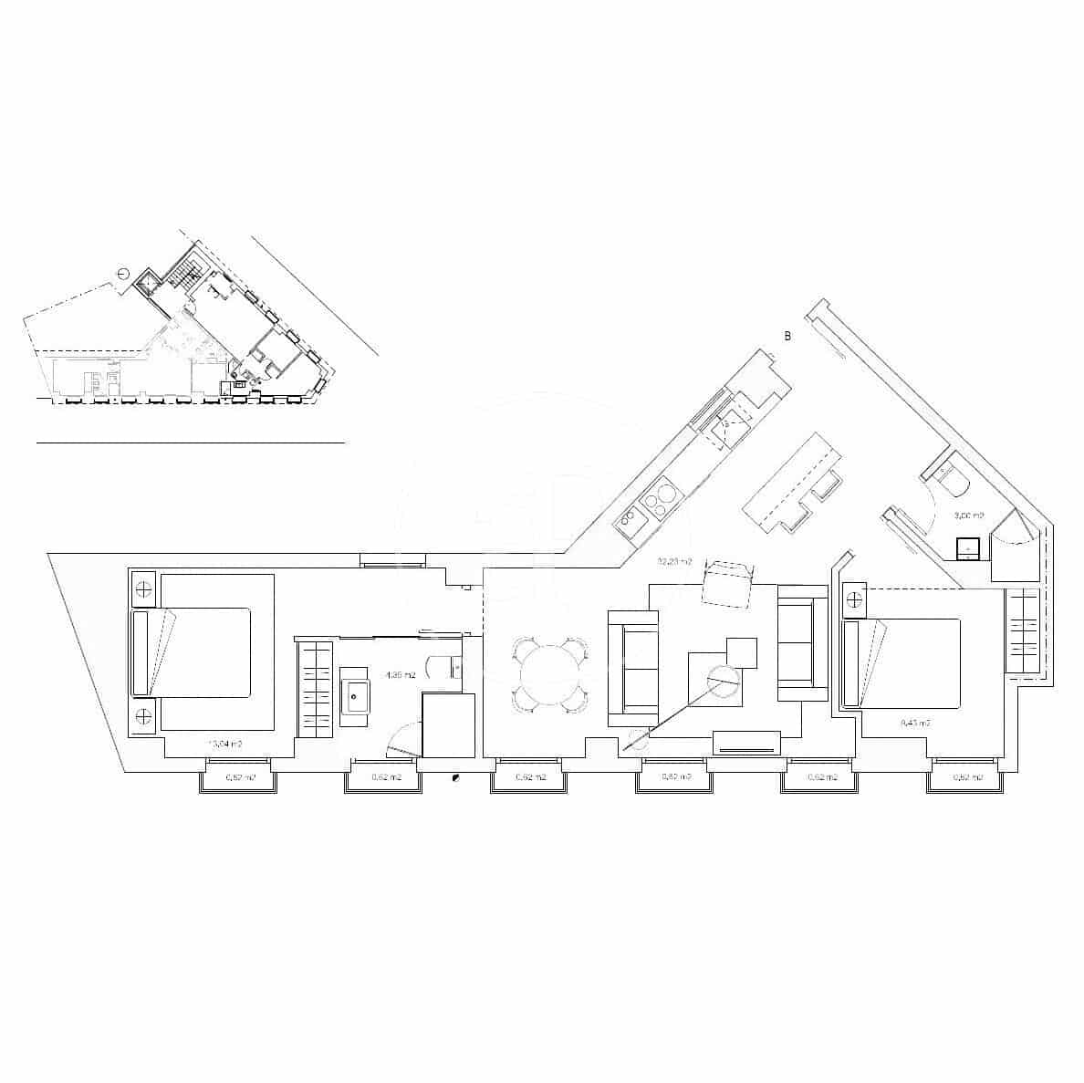 2 sovrum Lägenhet till salu i Madrid stad - 900 000 € (Ref: 9415940)