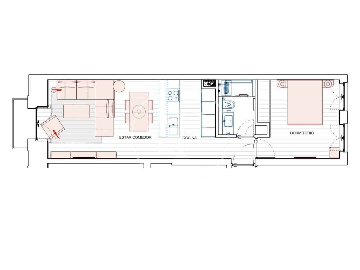 1 camera da letto Appartamento da affittare in Madrid citta - 3.200 € (Rif: 9415941)