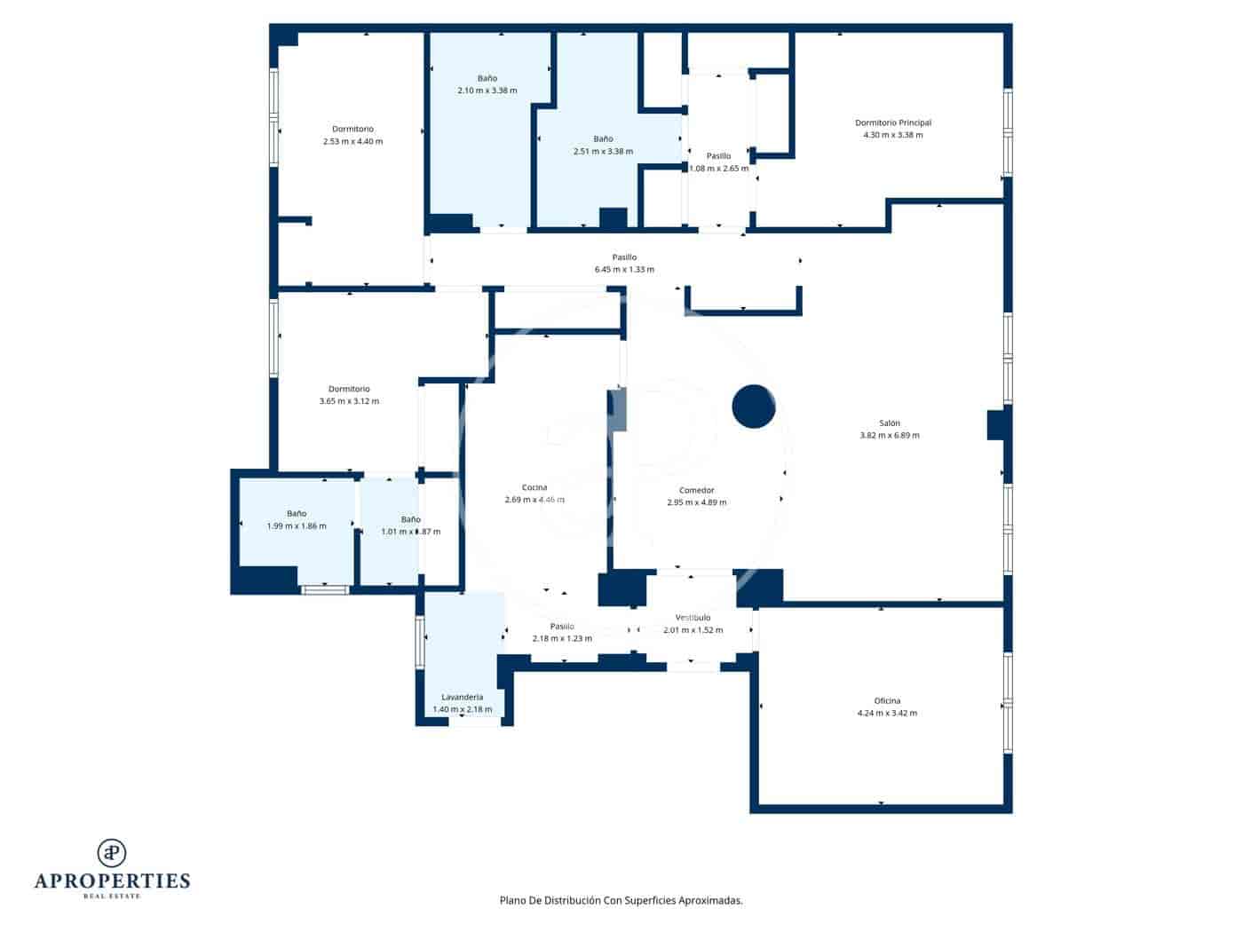 3 soveværelse Lejlighed til leje i Madrid by - € 3.800 (Ref: 9419767)
