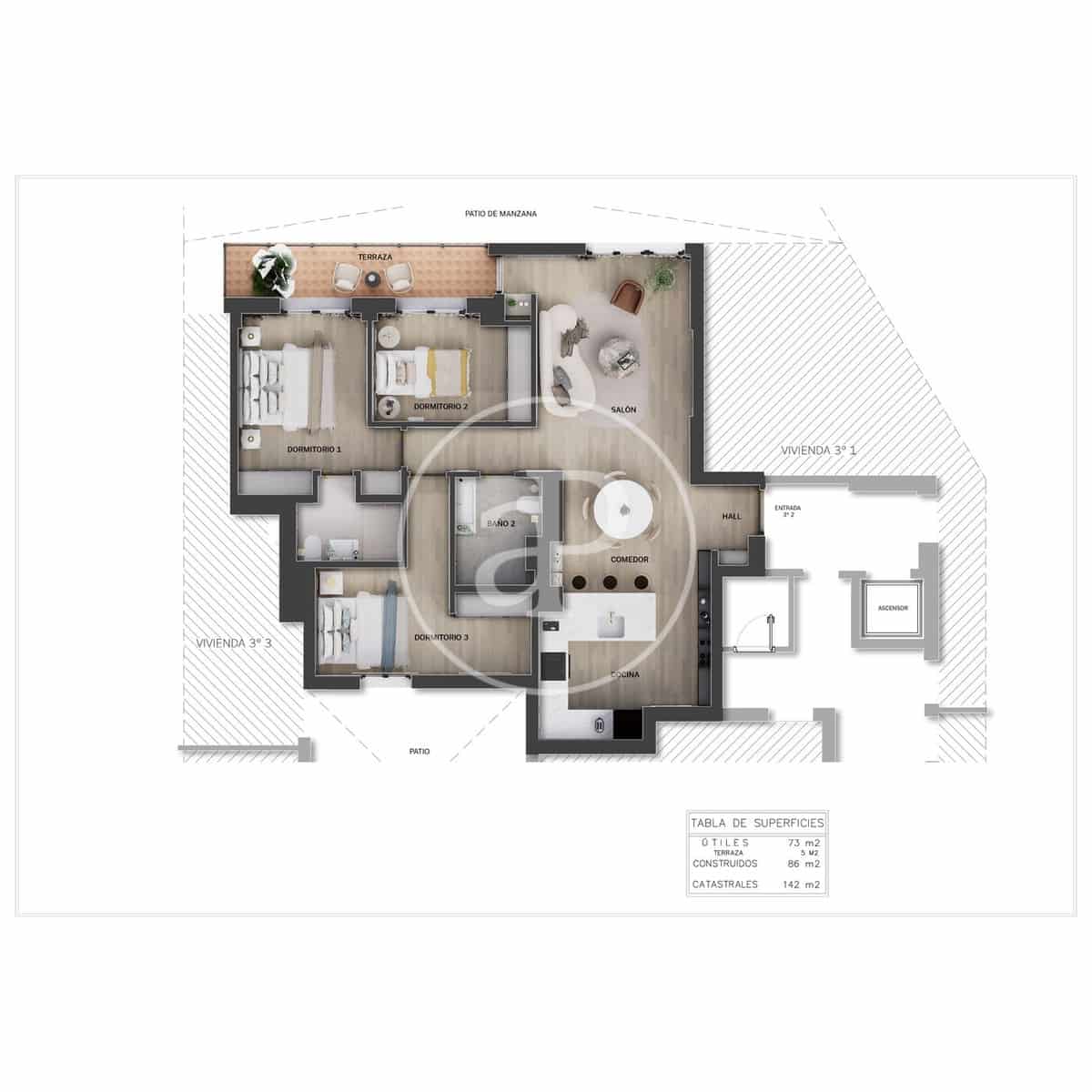 3 sovrum Lägenhet till salu i Madrid stad - 1 779 000 € (Ref: 9431280)