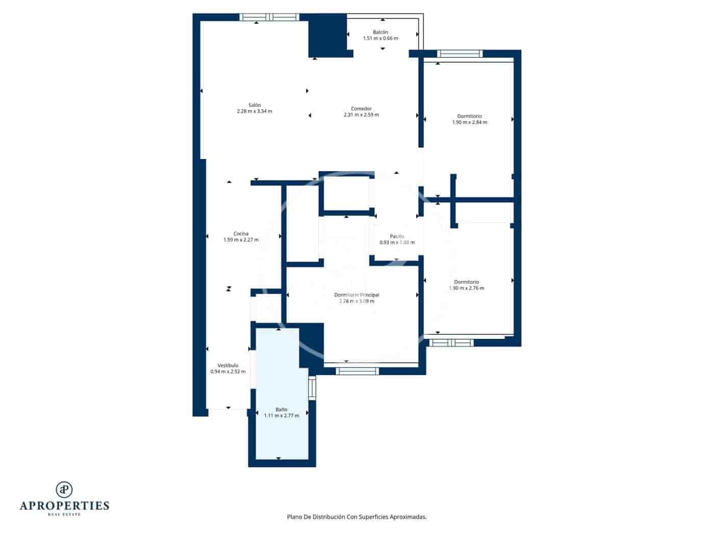 Appartement de 3 chambres à louer à Madrid ville - 1 995 € (Ref: 9450898)