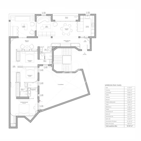 3 soverom Penthouse til salgs i Almagro, Madrid by - € 2 650 000 (Ref: 9456280)