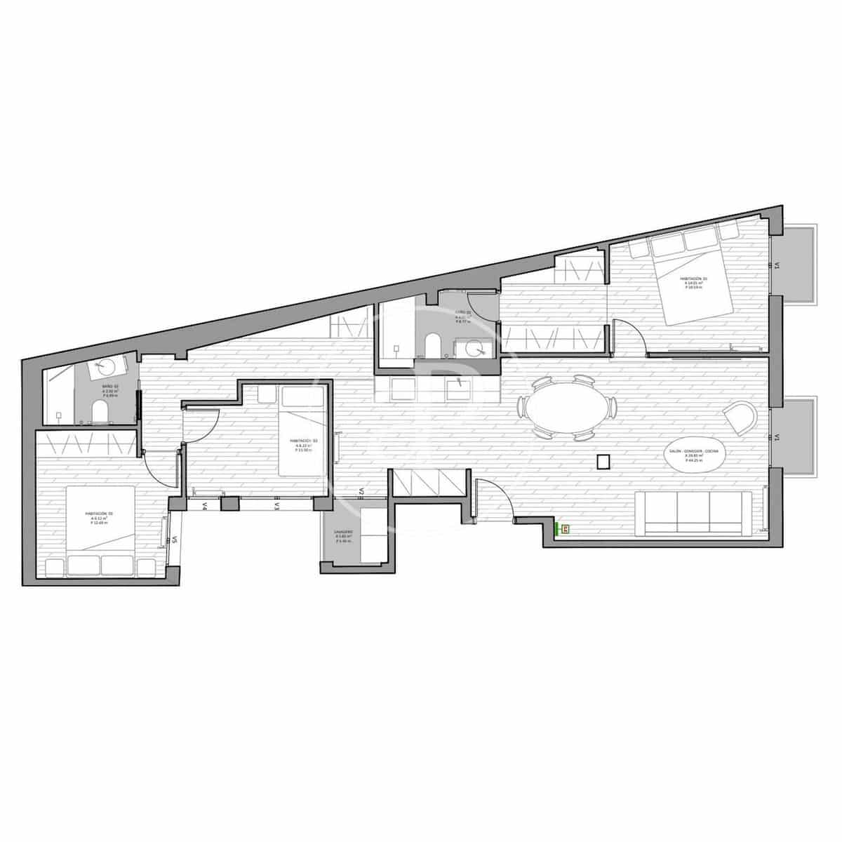 3 camera da letto Appartamento in vendita in Madrid citta - 695.000 € (Rif: 9459493)