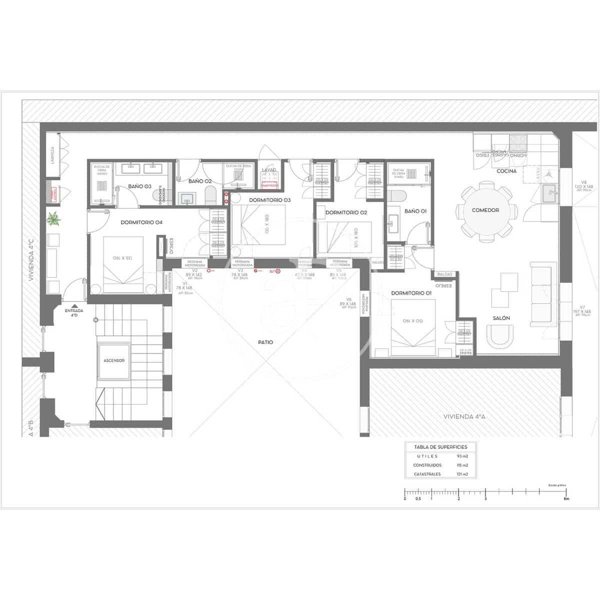 4 camera da letto Appartamento in vendita in Madrid citta - 1.379.000 € (Rif: 9465771)