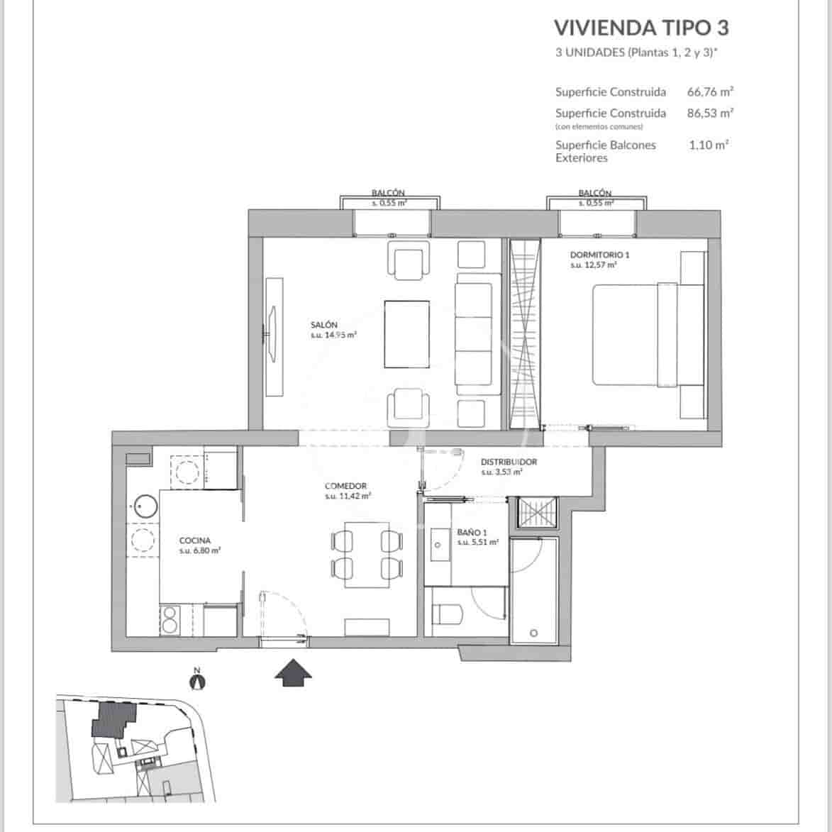 Apartamento de 1 habitación en Madrid ciudad en alquiler con piscina - 3.000 € (Ref: 9468496)