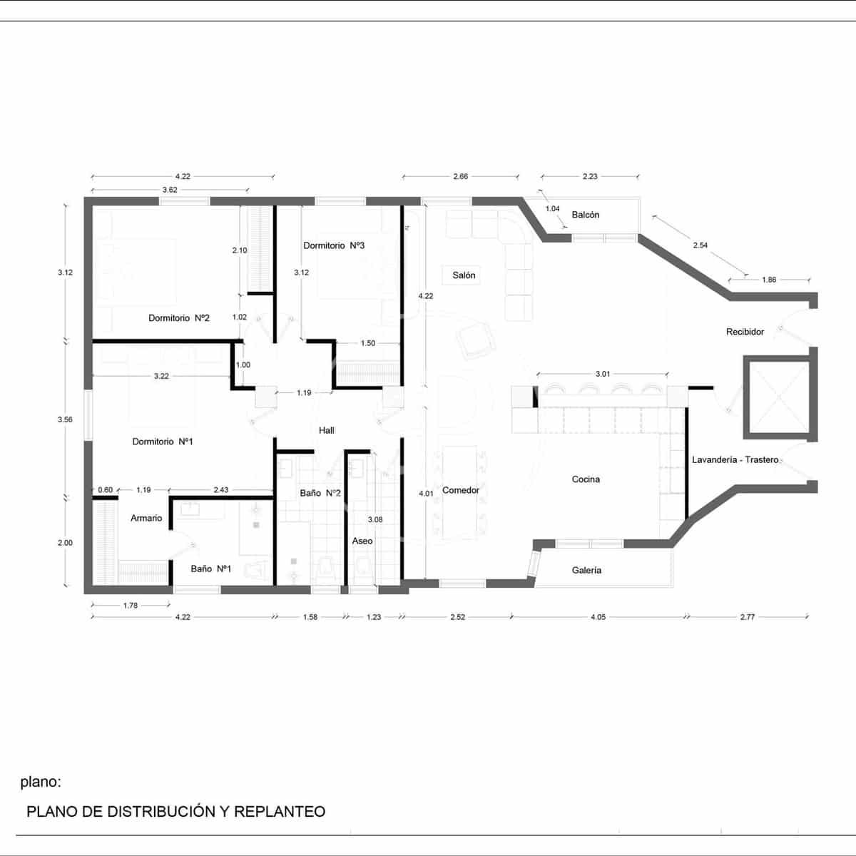 3 camera da letto Appartamento in vendita in Madrid citta - 1.250.000 € (Rif: 9468502)