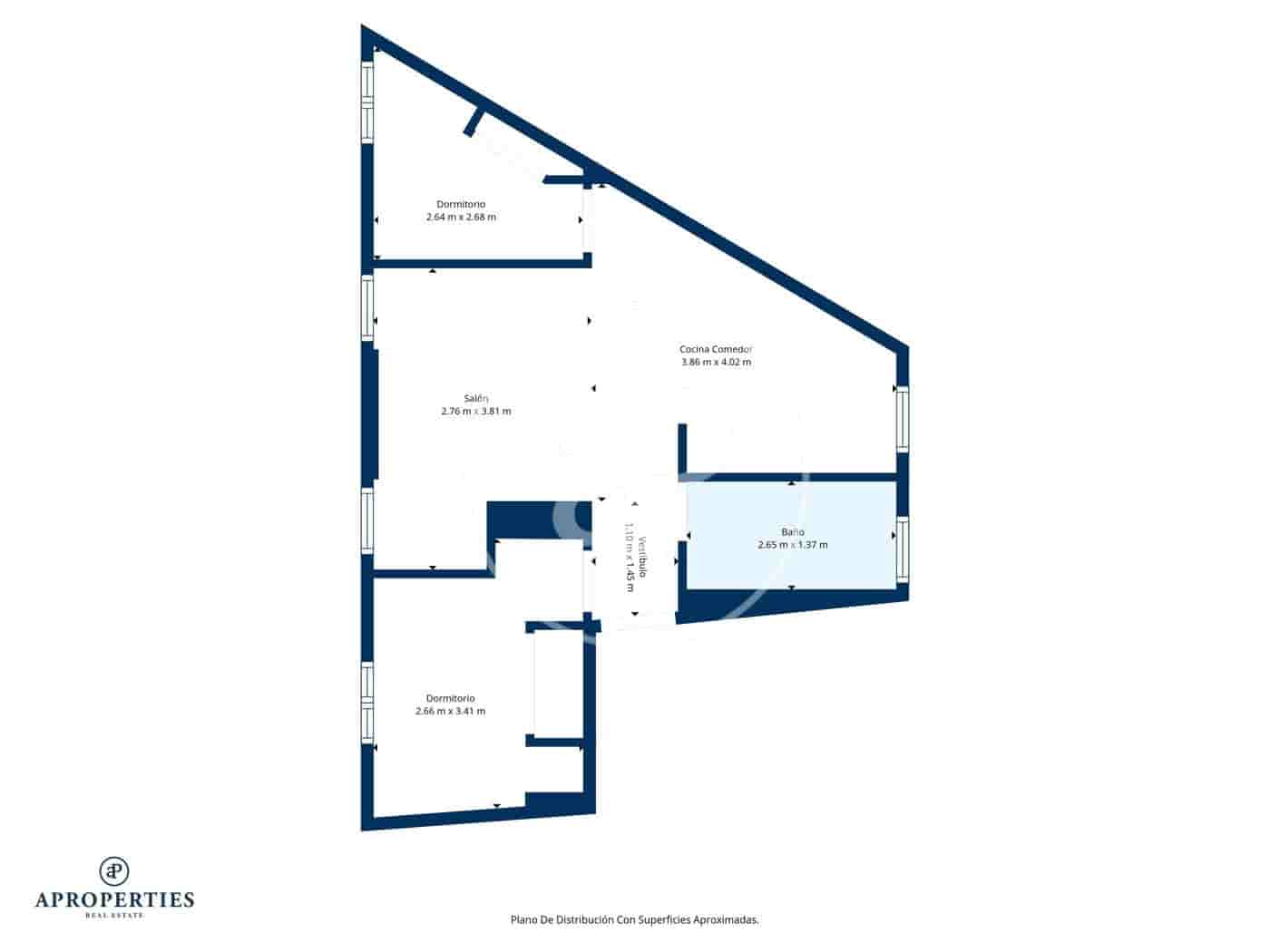 Apartamento de 2 habitaciones en Madrid ciudad en alquiler - 1.900 € (Ref: 9472983)