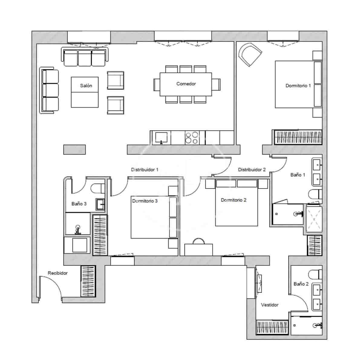 Apartamento de 3 habitaciones en Madrid ciudad en venta - 2.820.000 € (Ref: 9474208)