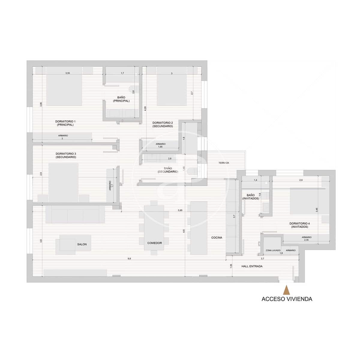 4 camera da letto Appartamento in vendita in Madrid citta - 1.765.000 € (Rif: 9474918)