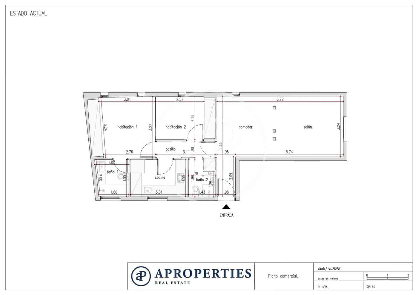 2 bedroom Apartment for rent in Madrid city - € 2,500 (Ref: 9497200)