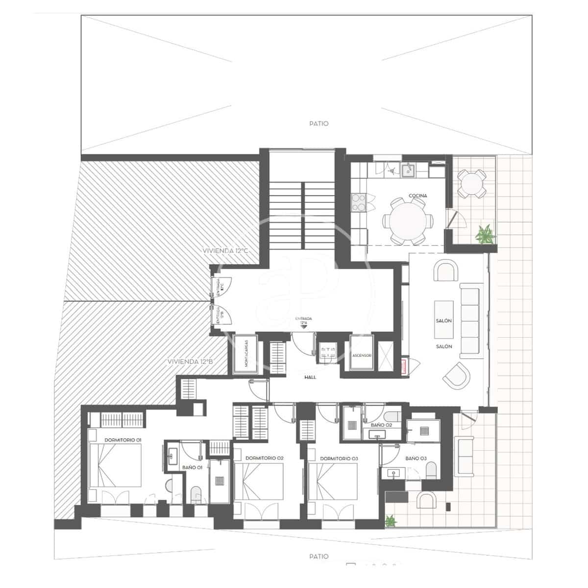 3 sypialnia Apartament na sprzedaż w Miasto Madryt - 1 929 000 € (Ref: 9525654)