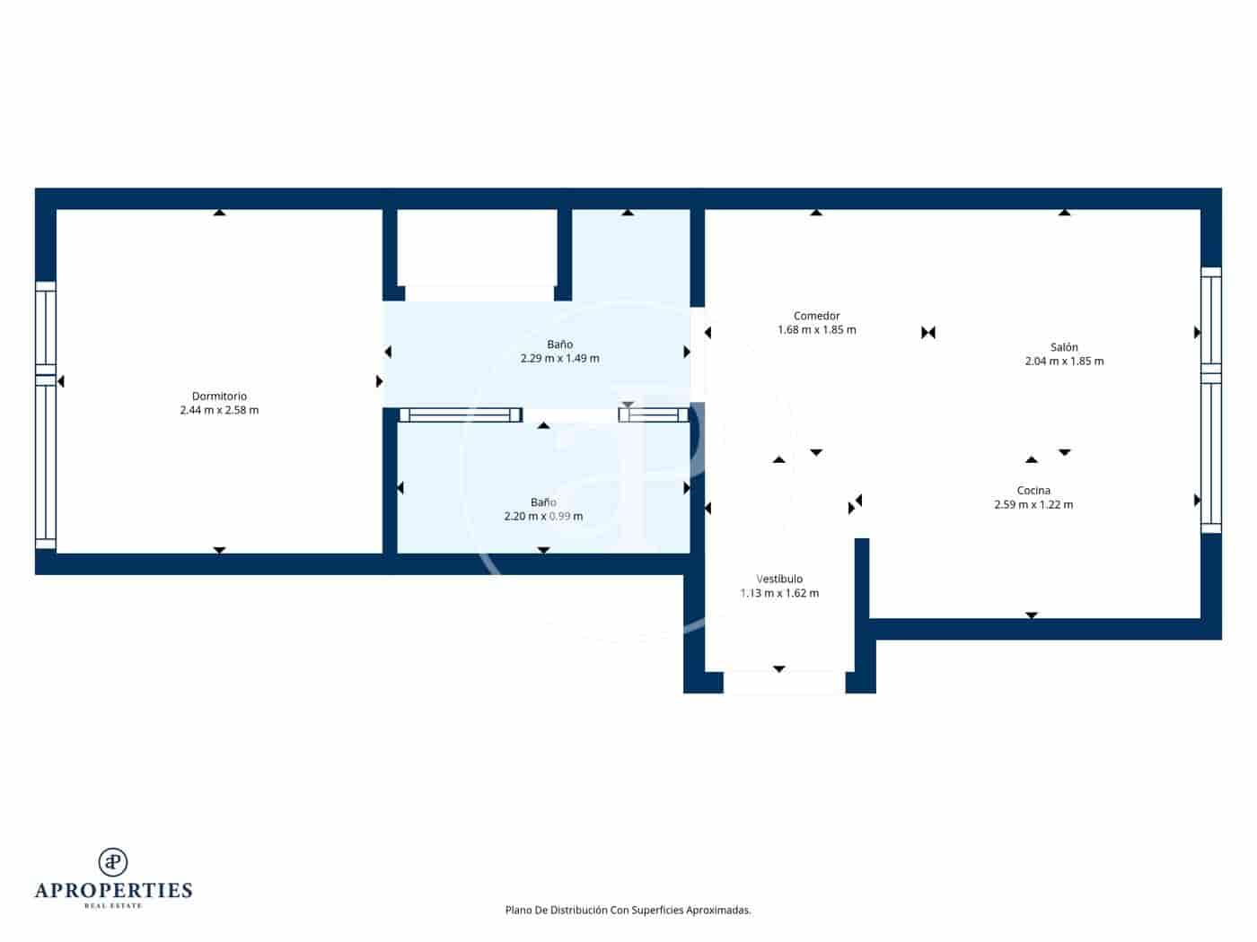 1 slaapkamer Appartement te huur in Madrid stad - € 1.200 (Ref: 9533746)