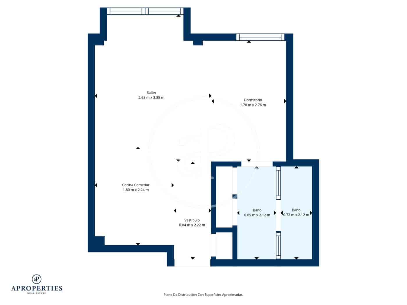 1 slaapkamer Appartement te huur in Madrid stad - € 1.200 (Ref: 9533747)