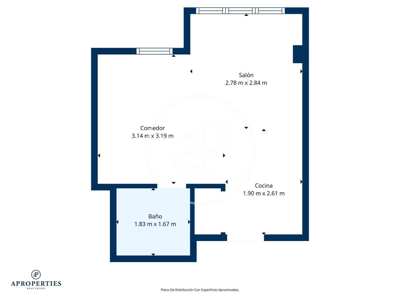 Apartment zu vermieten in Madrid Stadt - 1.270 € (Ref: 9543630)